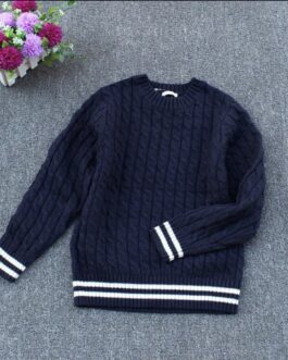 Japan Ladies Single Color Knitted Sweater Pull-over